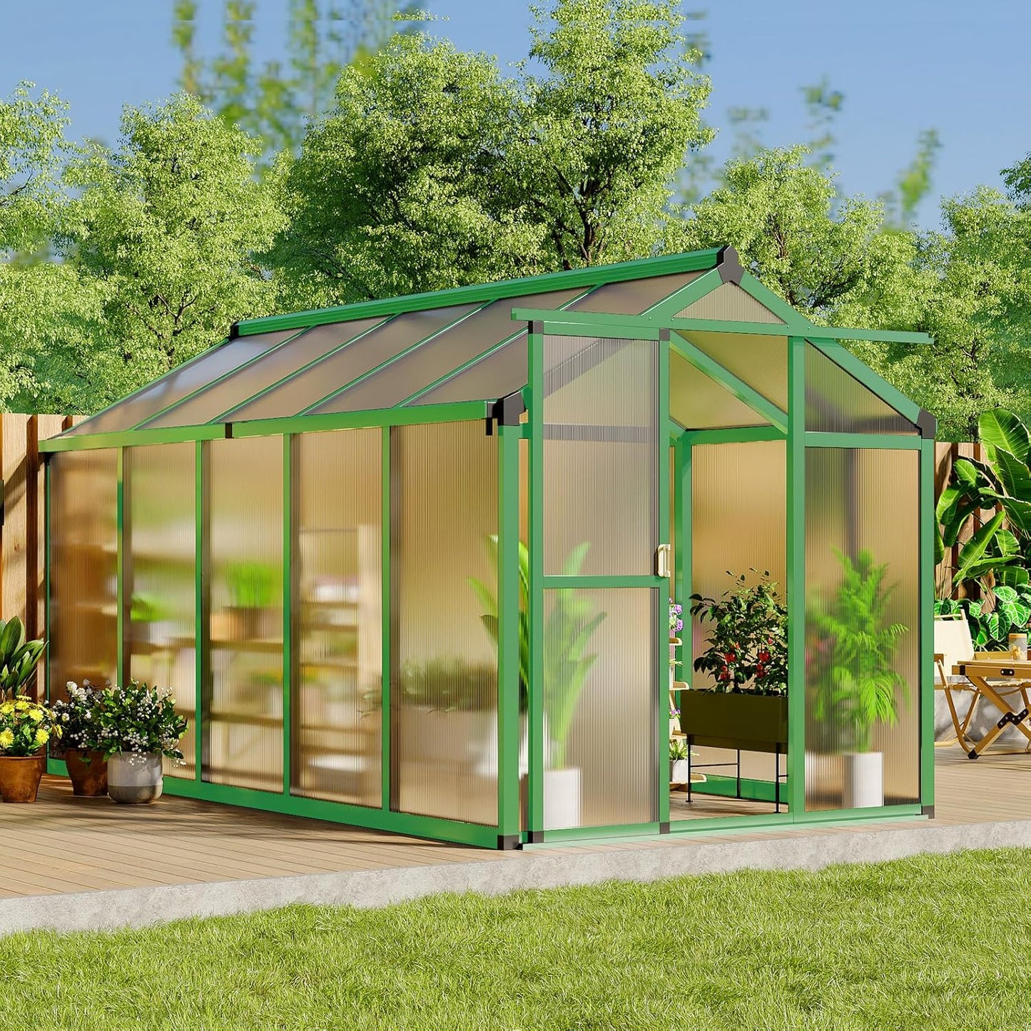 6x10 FT Greenhouse with Easy Assembly for Outdoor Gardening