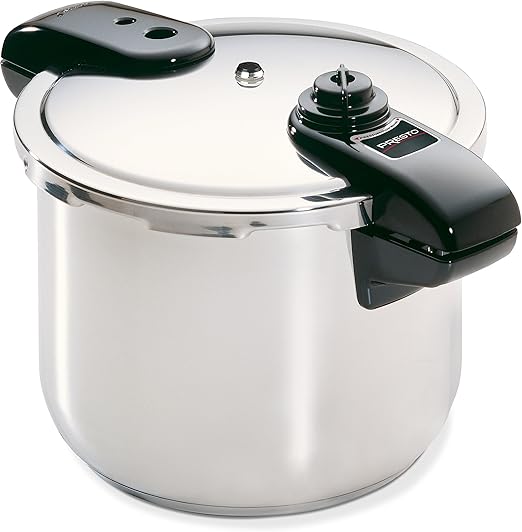 Presto 8-Quart Stainless Steel Pressure Cooker for Fast Cooking