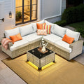 HOOOWOOO Outdoor Sectional Patio Furniture Set - Extra Deep Comfort
