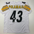 Facsimile Autographed Troy Polamalu Pittsburgh White Reprint Jersey XL