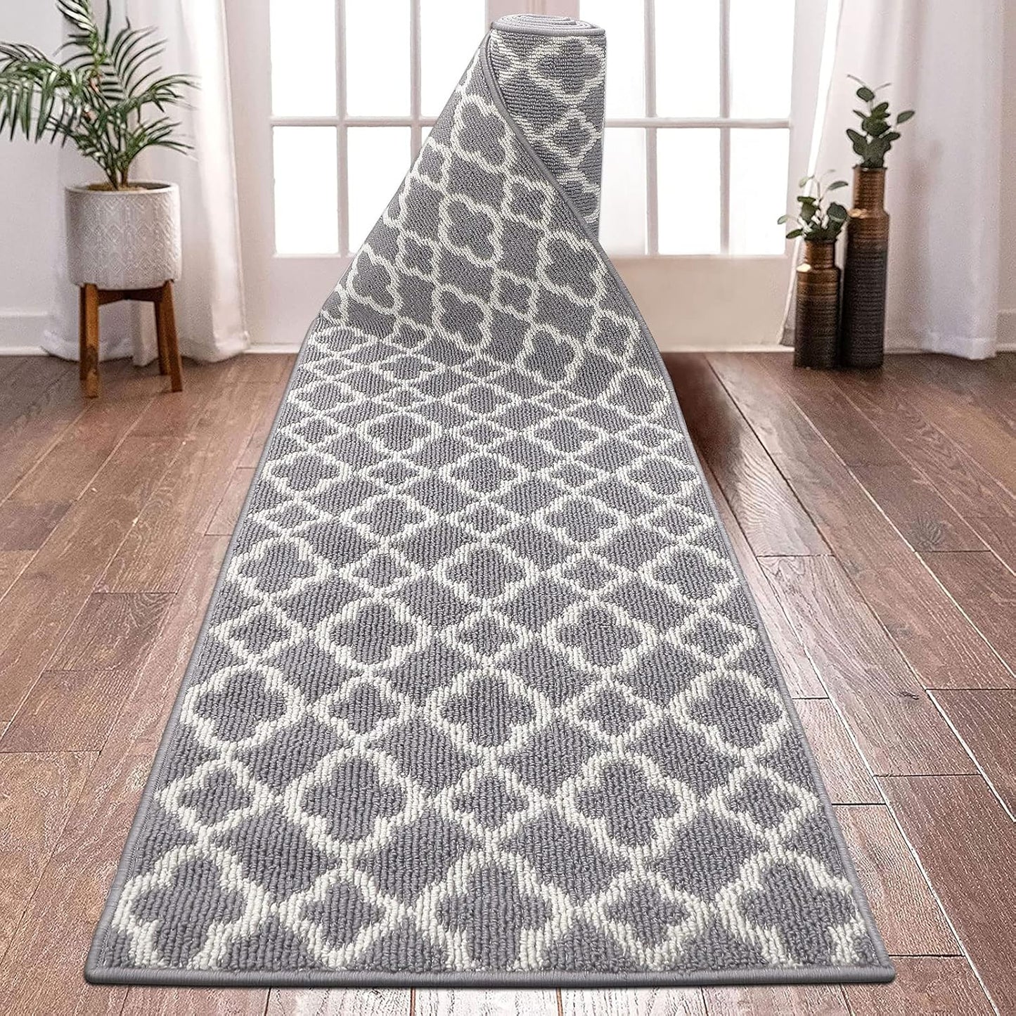 U'Artlines Long Runner Rug for Hallway - Non Slip Kitchen Carpet