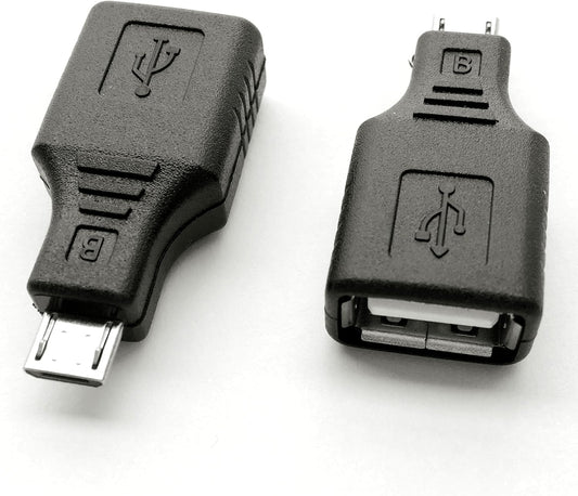 Convert Micro USB to USB 2.0 Easily: 2 Pack OTG Adapters