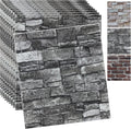 3D Brick Wall Panels Peel and Stick Faux Stone Wallpaper - Easy