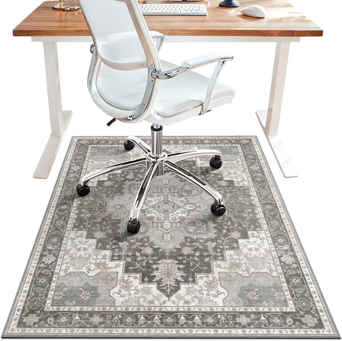 36x48 Office Chair Mat for Hardwood Floors, Vintage Design
