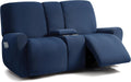 Jacquard Reclining Loveseat Slipcover with Middle Console - Fits 60ft