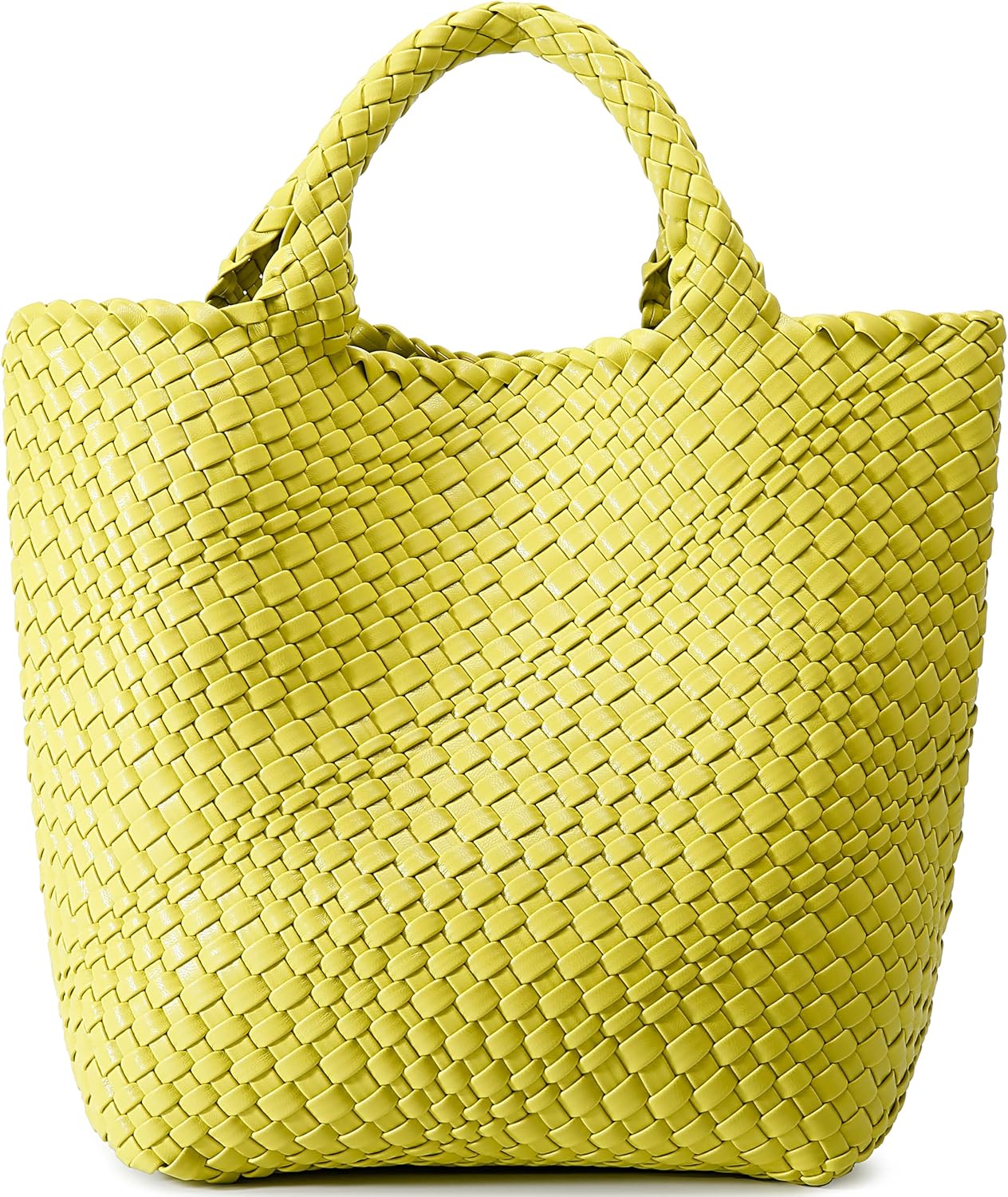 Queenoris Woven Bag for Women - Stylish Vegan Leather Tote