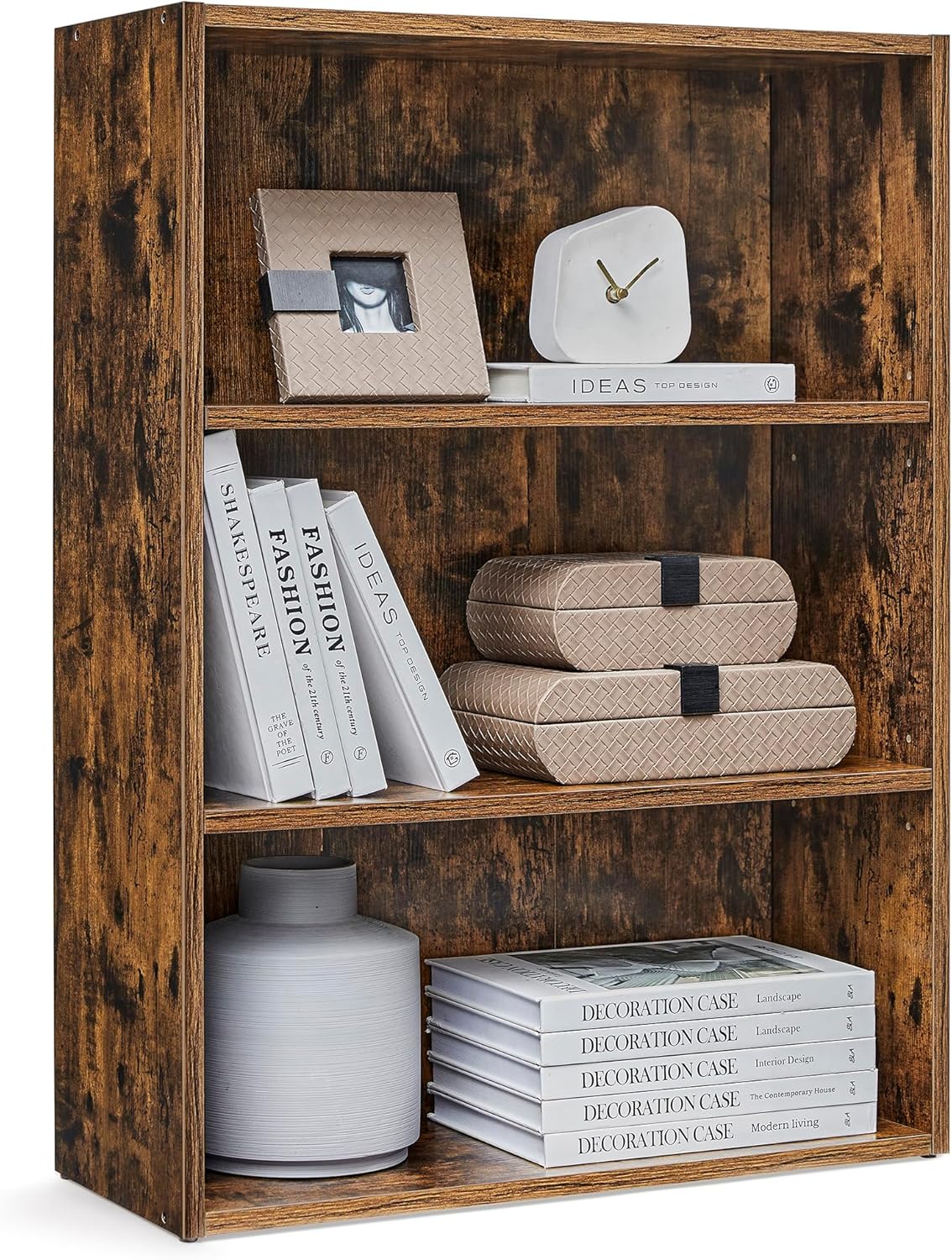 VASAGLE CUSTOS Collection 3-Tier Bookcase for Home Office