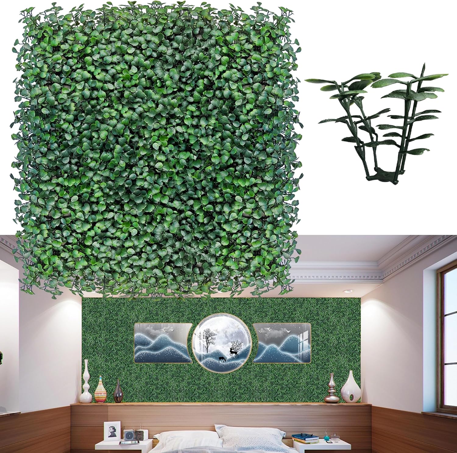 Artificial Grass Wall Panels for Indoor Outdoor Decor Privacy