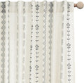 63 Inch Length Curtains - Sheer Linen Farmhouse Drapes Set
