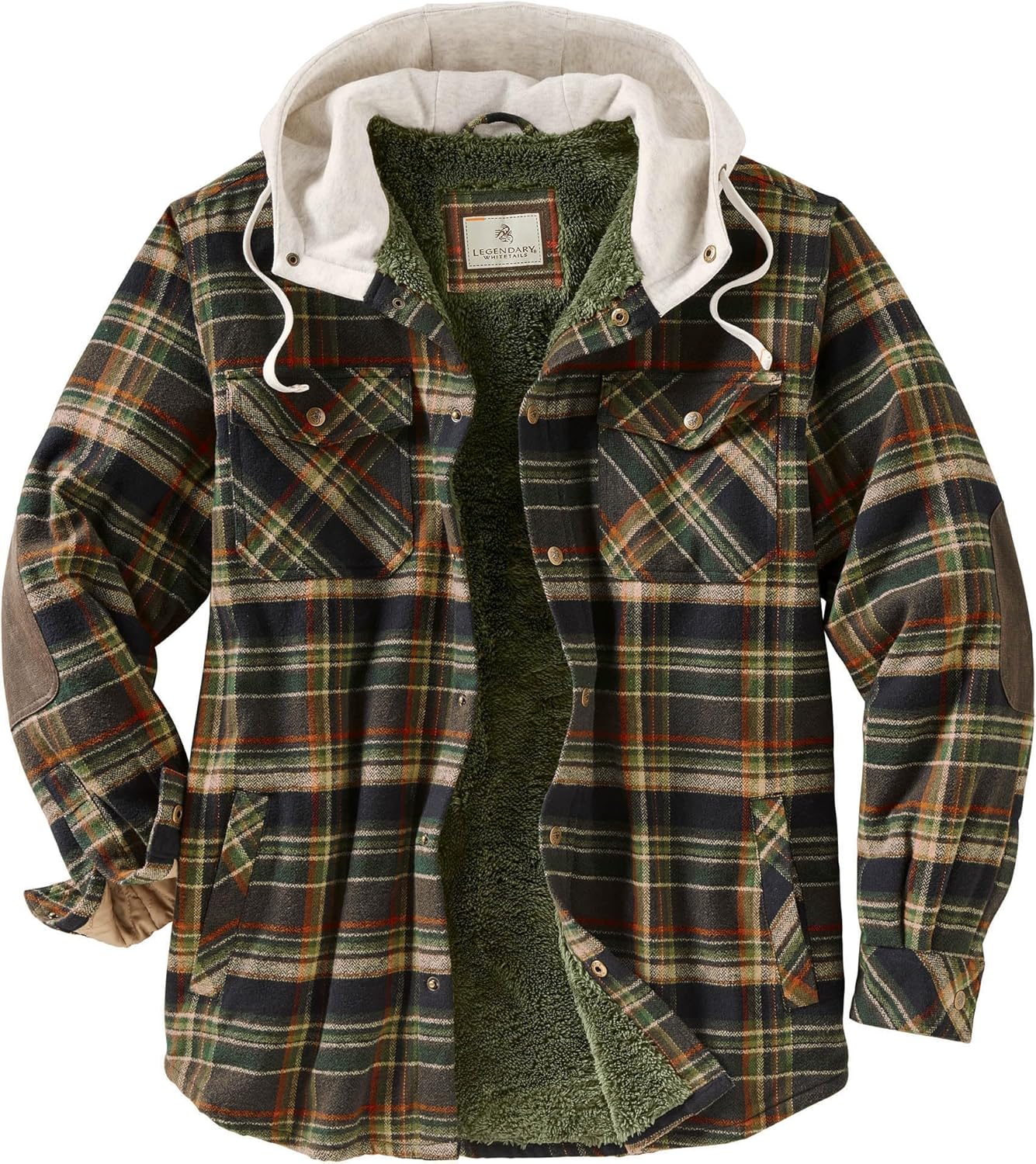 Legendary Whitetails Men's Hooded Shirt Jacket for Comfort