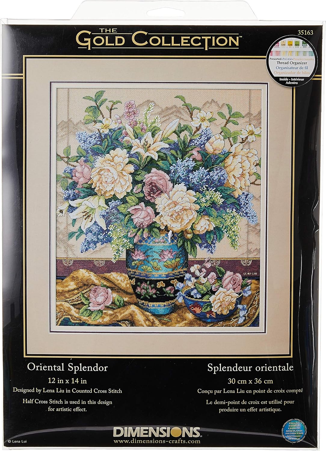 Oriental Splendor Counted Cross Stitch Kit for Advanced Crafters