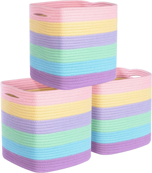 Stylish 11x11 Inch Cube Storage Bins for Home Organization
