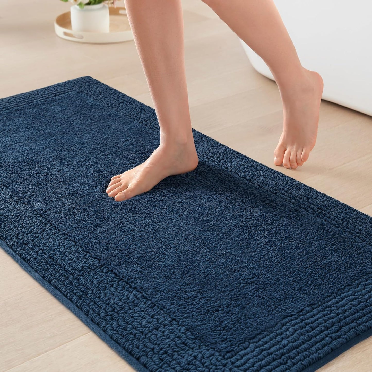 Madison Park Splendor Reversible Cotton Bath Rug for Comfort