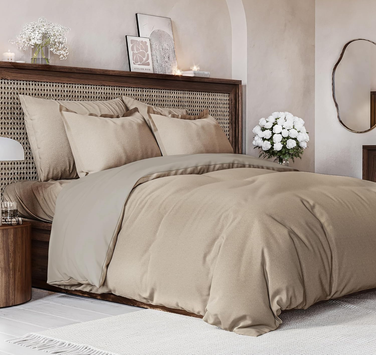 Duvet Cover Queen Size Set - Extra Soft & Breathable Bedding