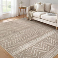 Nakagishi 5x7 Area Rugs: Washable Boho Soft Neutral Carpet