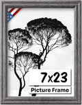 Barnwood Gray 7x23 Picture Frame.75 in Wide - Handmade Solid Wood