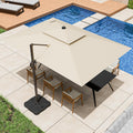 9x12FT Cantilever Patio Umbrella - Large Double Layer Offset Shade