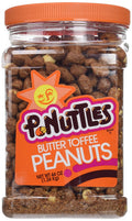 P-Nuttles Butter Toffee Peanuts 44 Ounce Jar (Pack of 2) - Large Party