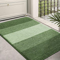 Indoor Outdoor Door Mat 36x24 Green - Low-Profile Absorbent Entry Mat