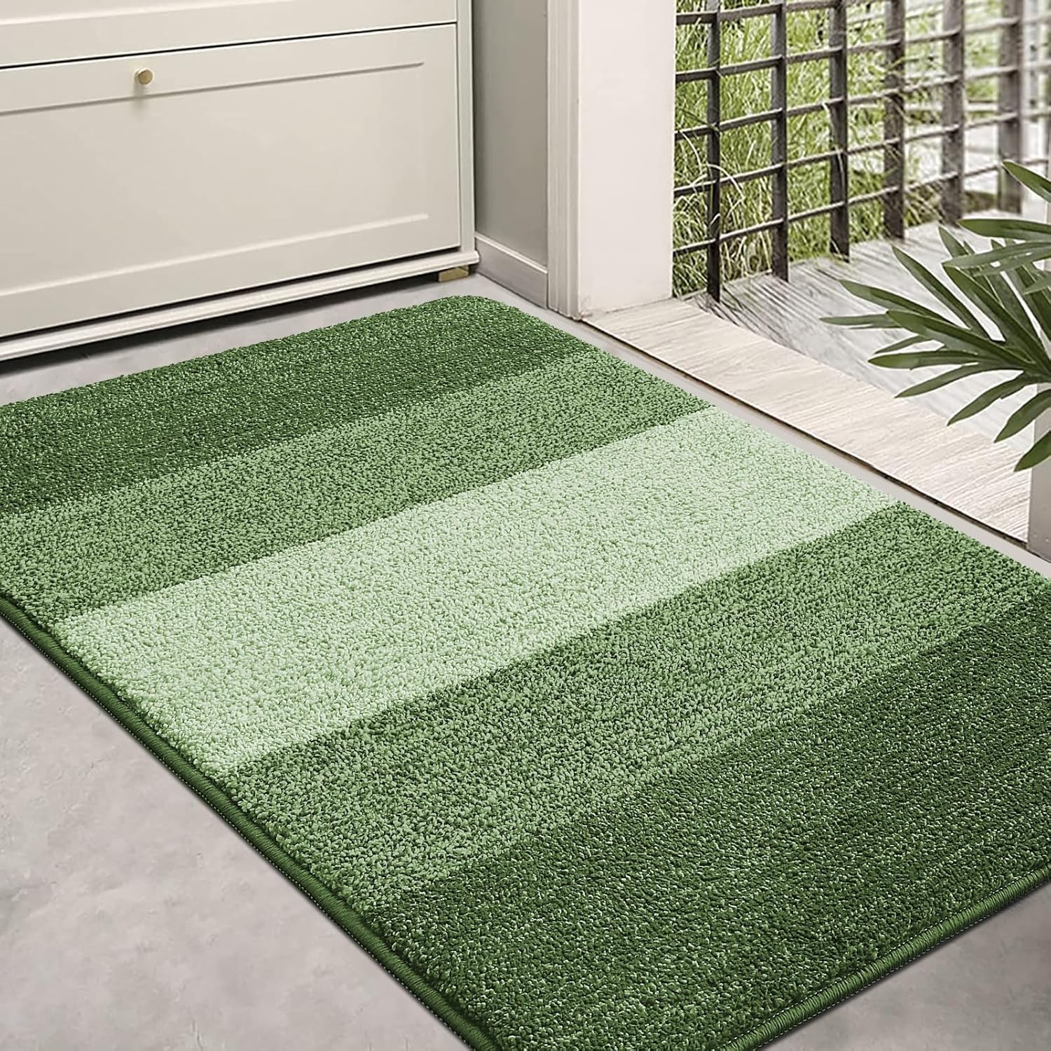 Kitinjoy Indoor Outdoor Door Mat - Non-Slip Absorbent Dirt Trapper
