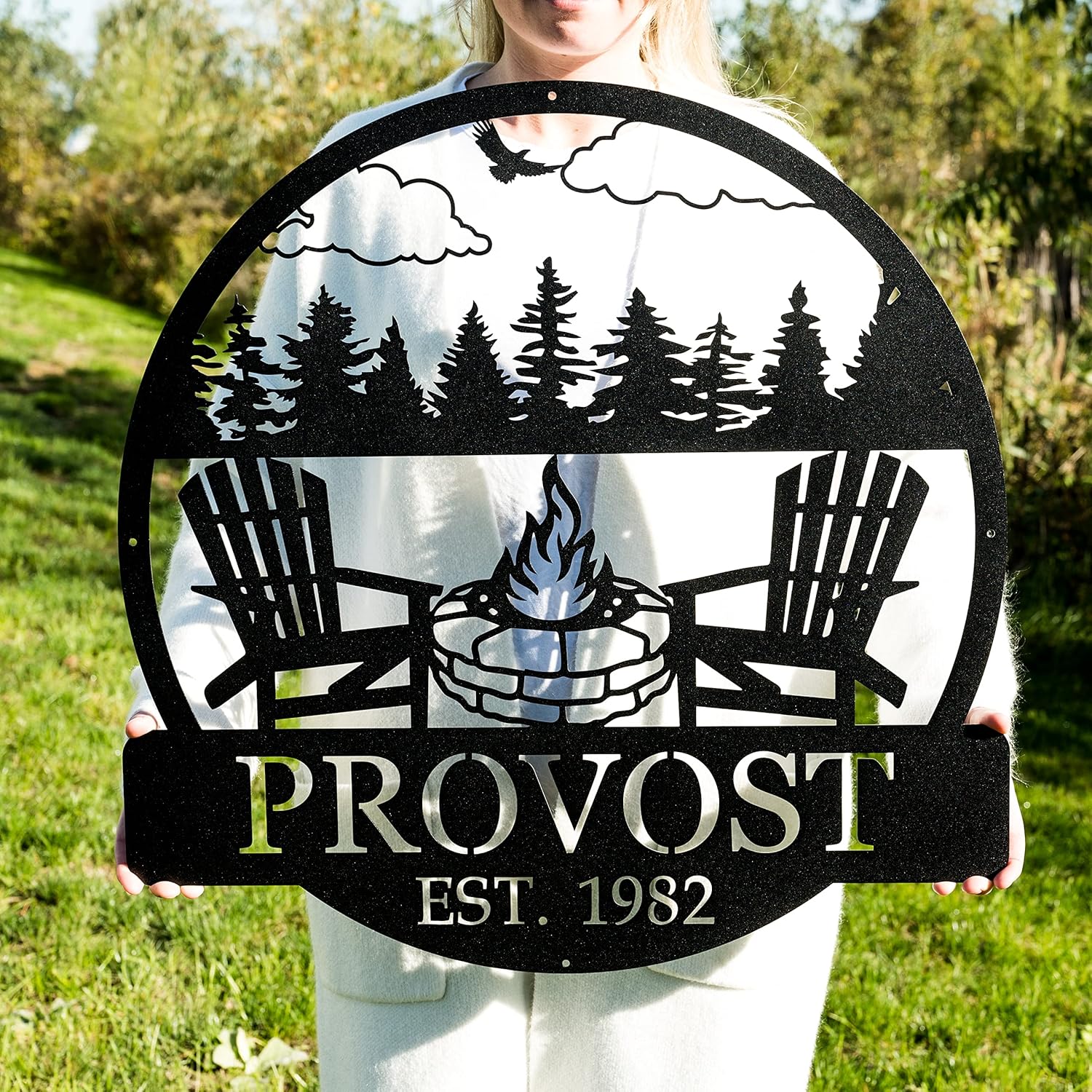 Personalized Campfire Sign - Lakeside Vibes