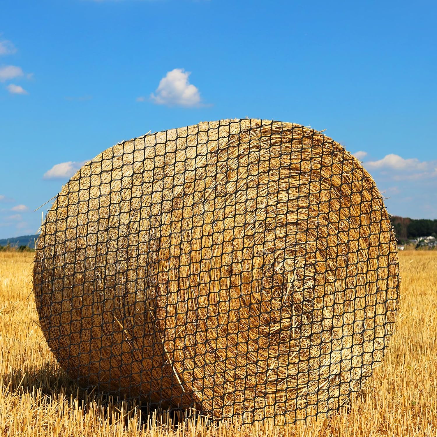 LeadGoods Large Round Bale Hay Net for Horses and Goats