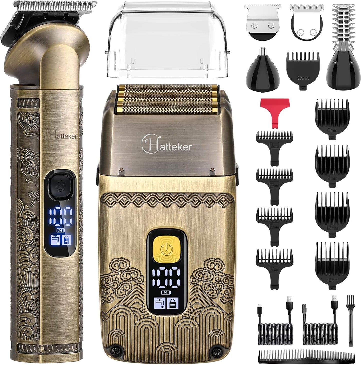 Hatteker Professional Hair Clipper and Foil Shaver Kit