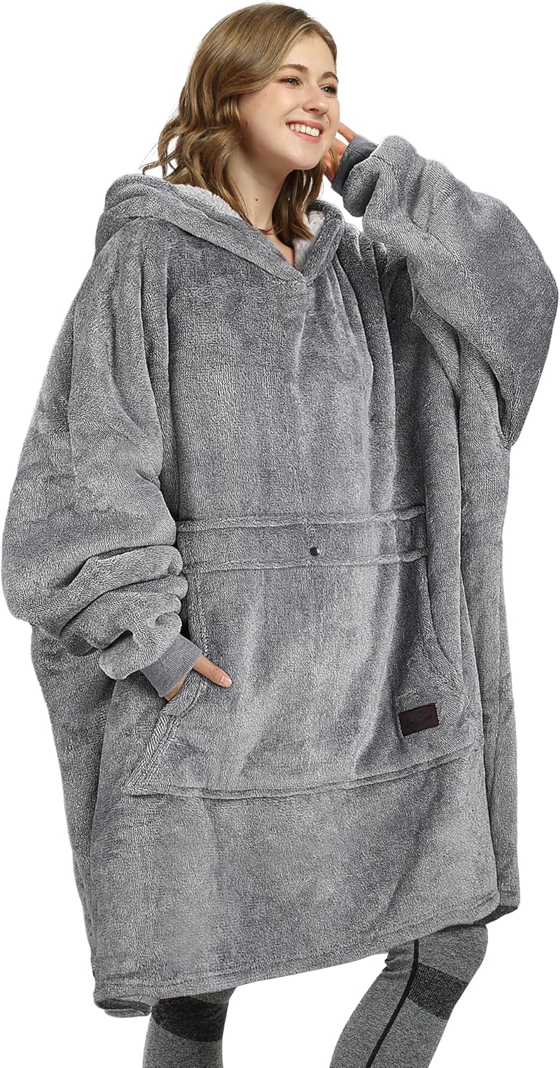 Catalonia Oversized Hoodie Blanket: Cozy Sherpa Comfort