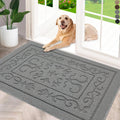 Indoor Door Mat 32 in x 48 in Light Grey - Low Profile Dirt Trapper