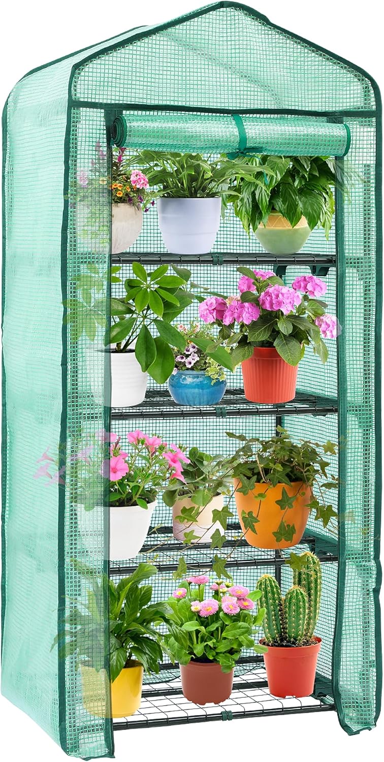 Ohuhu 4-Tier Mini Greenhouse: Portable Seedling Haven