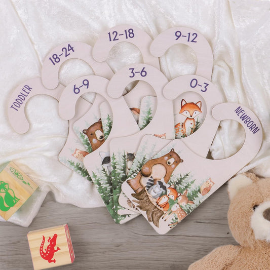 IDYLLICA Premium Wood Baby Closet Dividers - Nursery Organization
