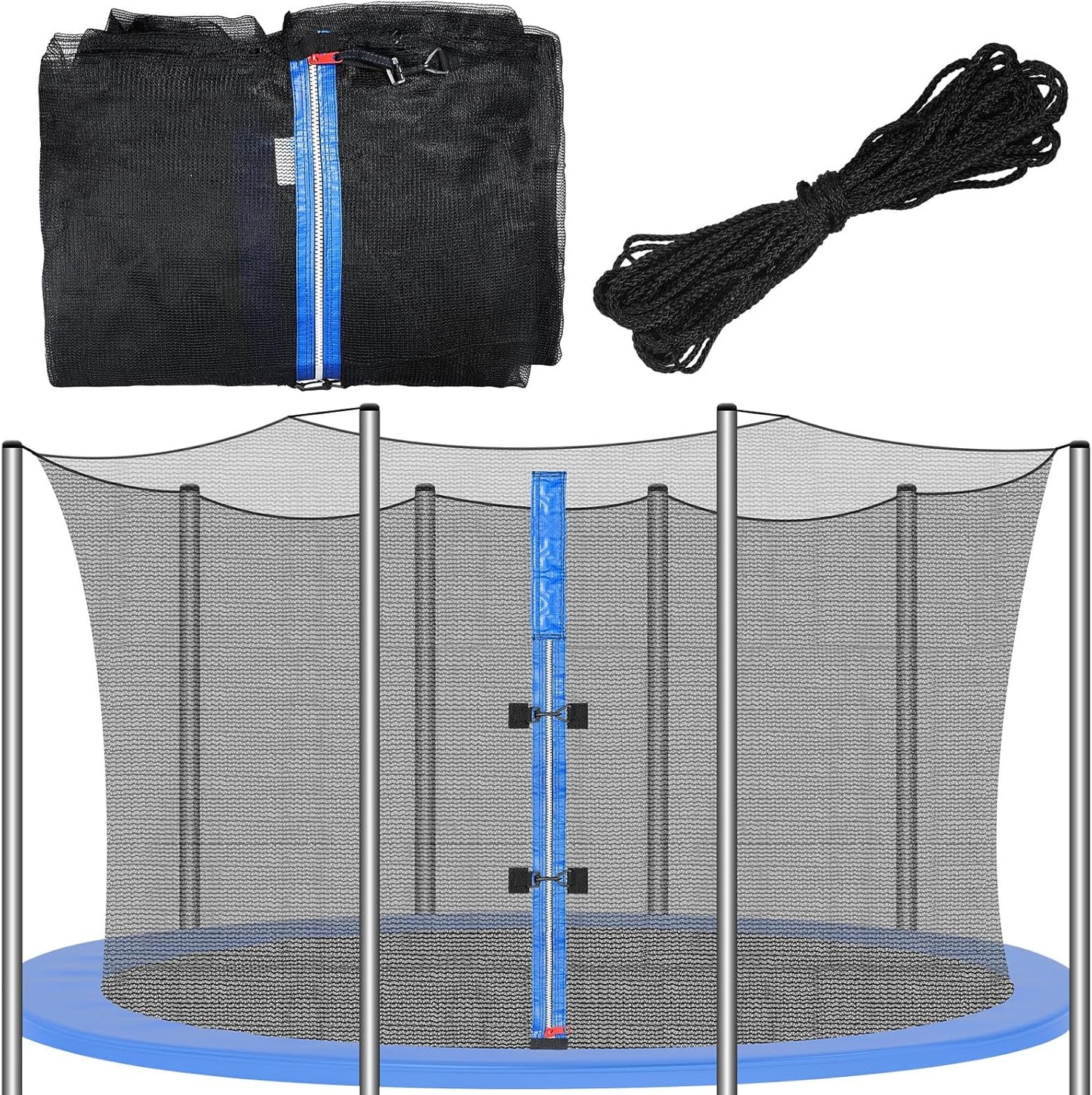 Trampoline Net Replacement for Safety and Easy Access Features