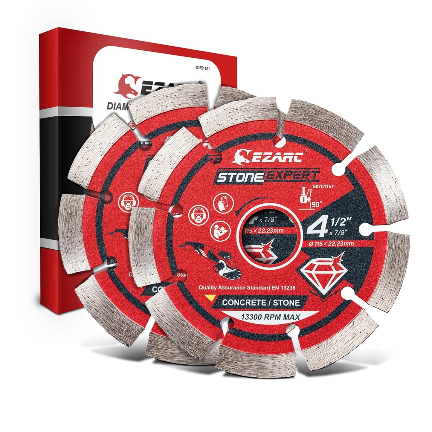 EZARC 4.5 Diamond Blade 2-Pack - Precise Stone Cutting