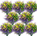 Artificial Outdoor Daisy Flowers 24 Pcs Bundles - Low-Maintenance