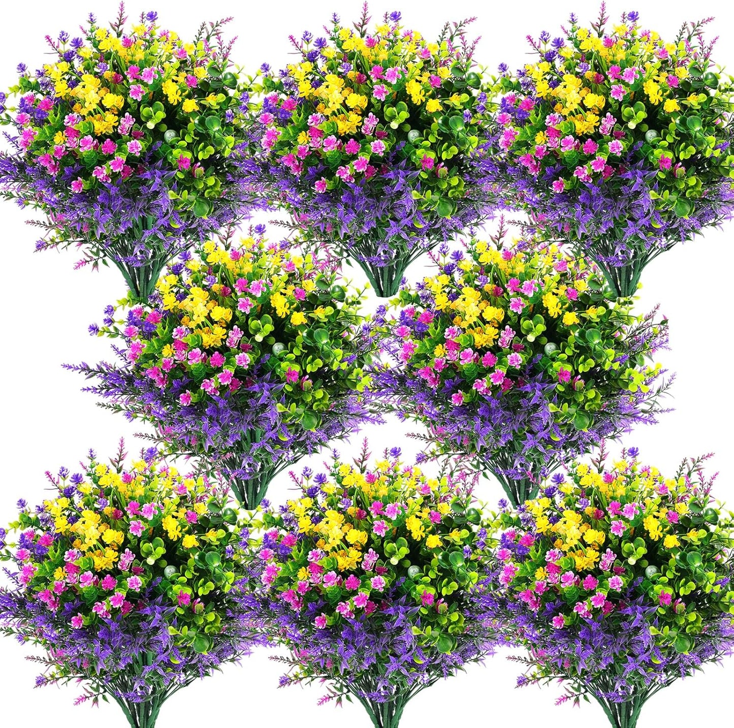 48 Pcs Artificial Outdoor Flowers for Home Wedding Decor