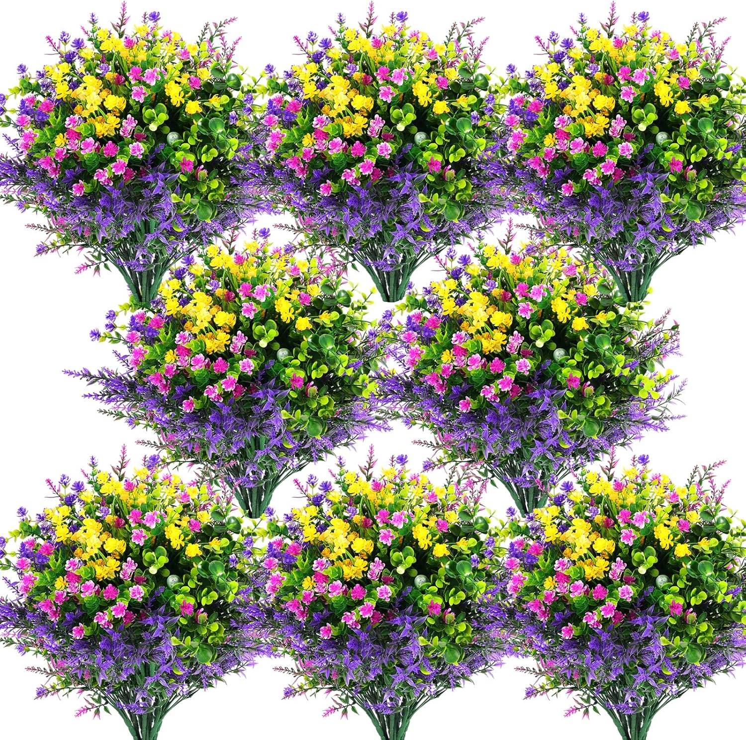 48 Pcs Artificial Outdoor Flowers for Home Wedding Decor