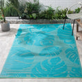5 x 8 ft Outdoor Rug - Waterproof Reversible Patio Rug with Tropical