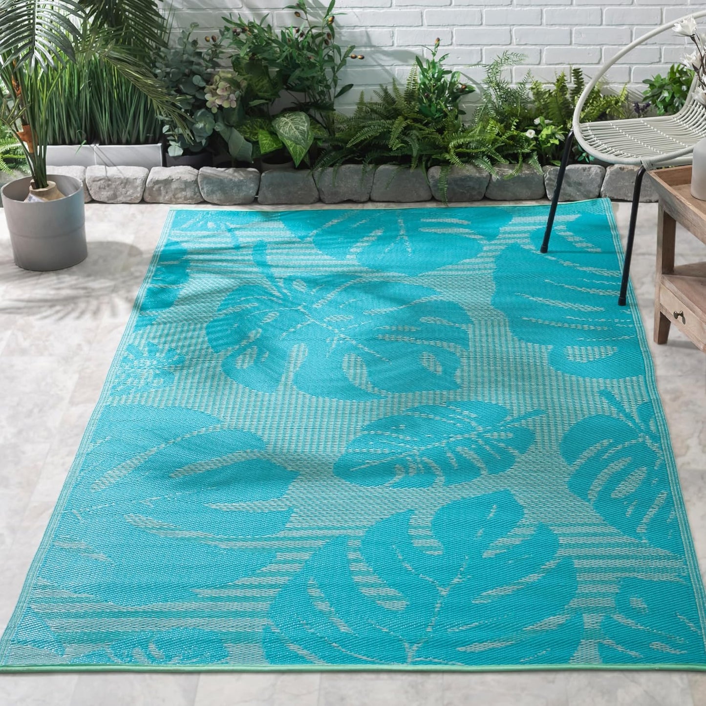 FH Home Outdoor Rug - Waterproof, Reversible, and Durable Design