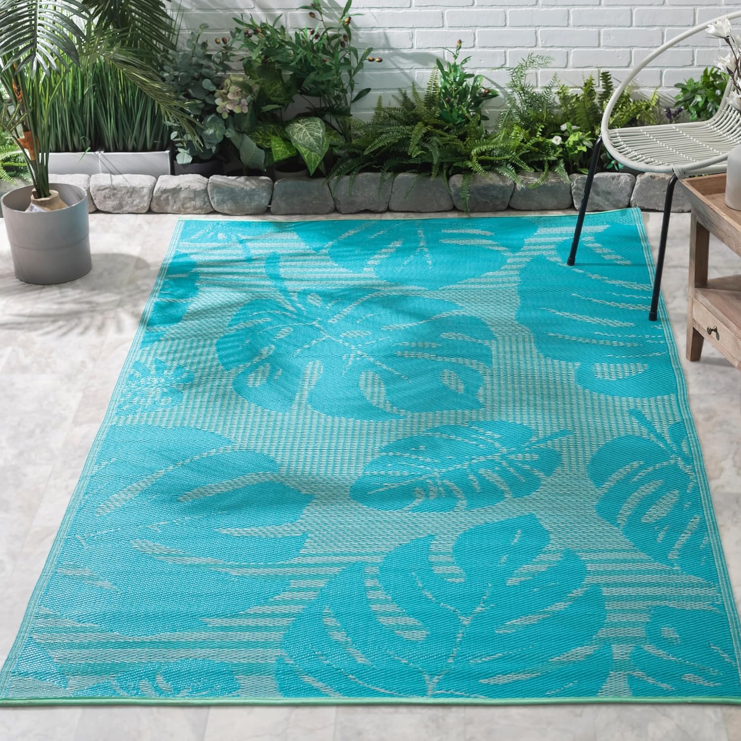 FH Home Outdoor Rug - Waterproof, Reversible, and Durable Design