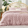 Bedsure Twin Comforter Set Dusty Rose - Boho Tufted Comfort