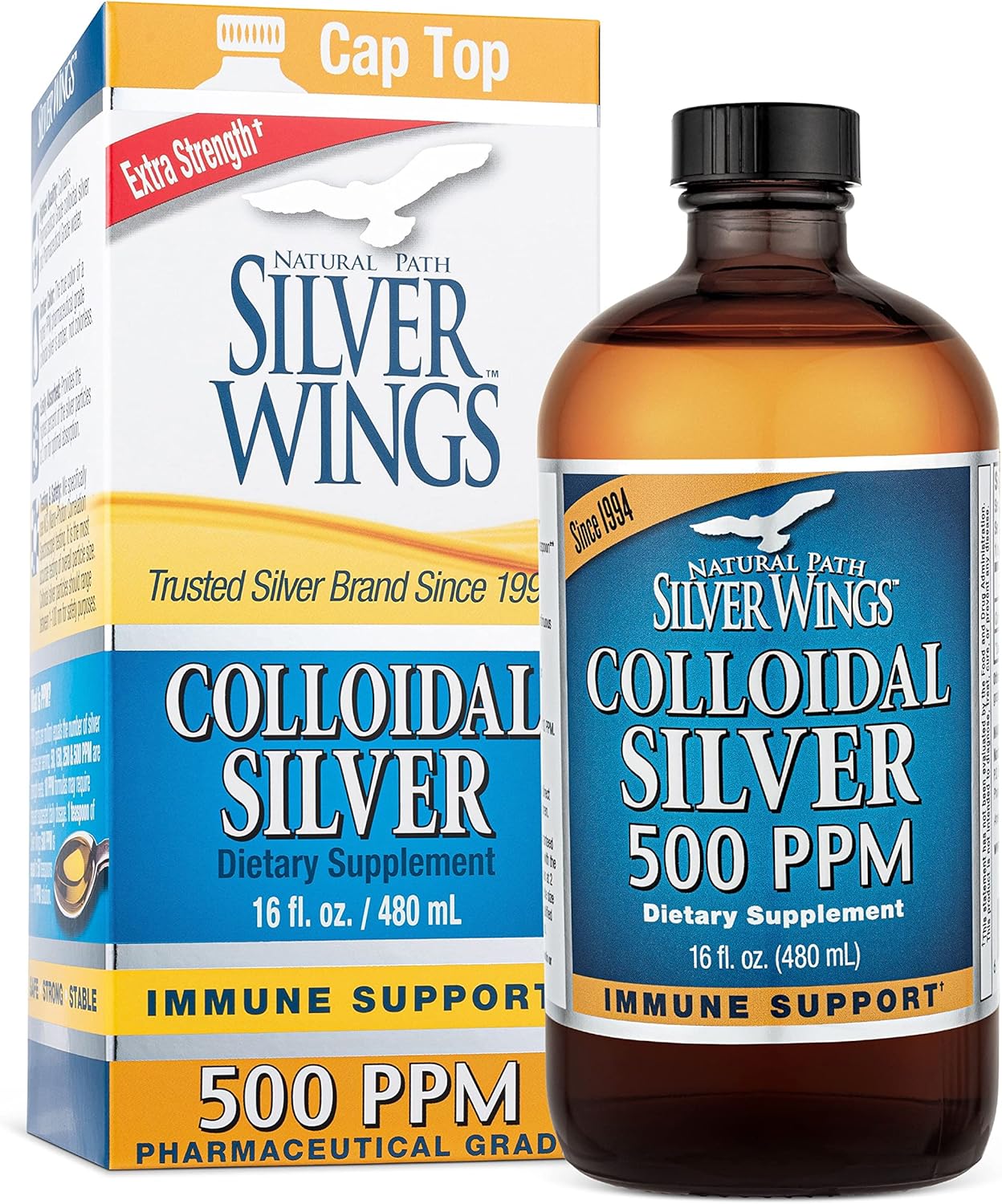 Natural Path Silver Wings Colloidal Silver 500ppm Immune Support