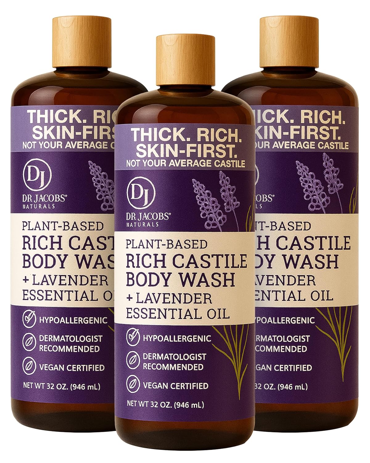 Dr. Jacobs Naturals Lavender Castile Soap for Sensitive Skin