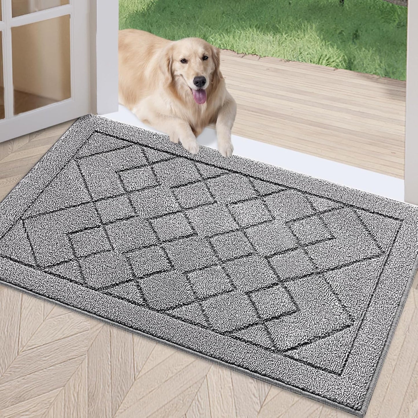 REFETONE Indoor Doormat: Non-Slip, Absorbent, Durable & Pet Friendly