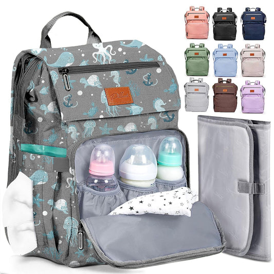 PILLANI Baby Diaper Bag Backpack - Large Waterproof Travel Bag