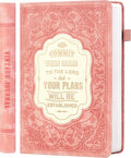 Bible Study Journal Notebook for Women - Embossed Leather A5 Pink