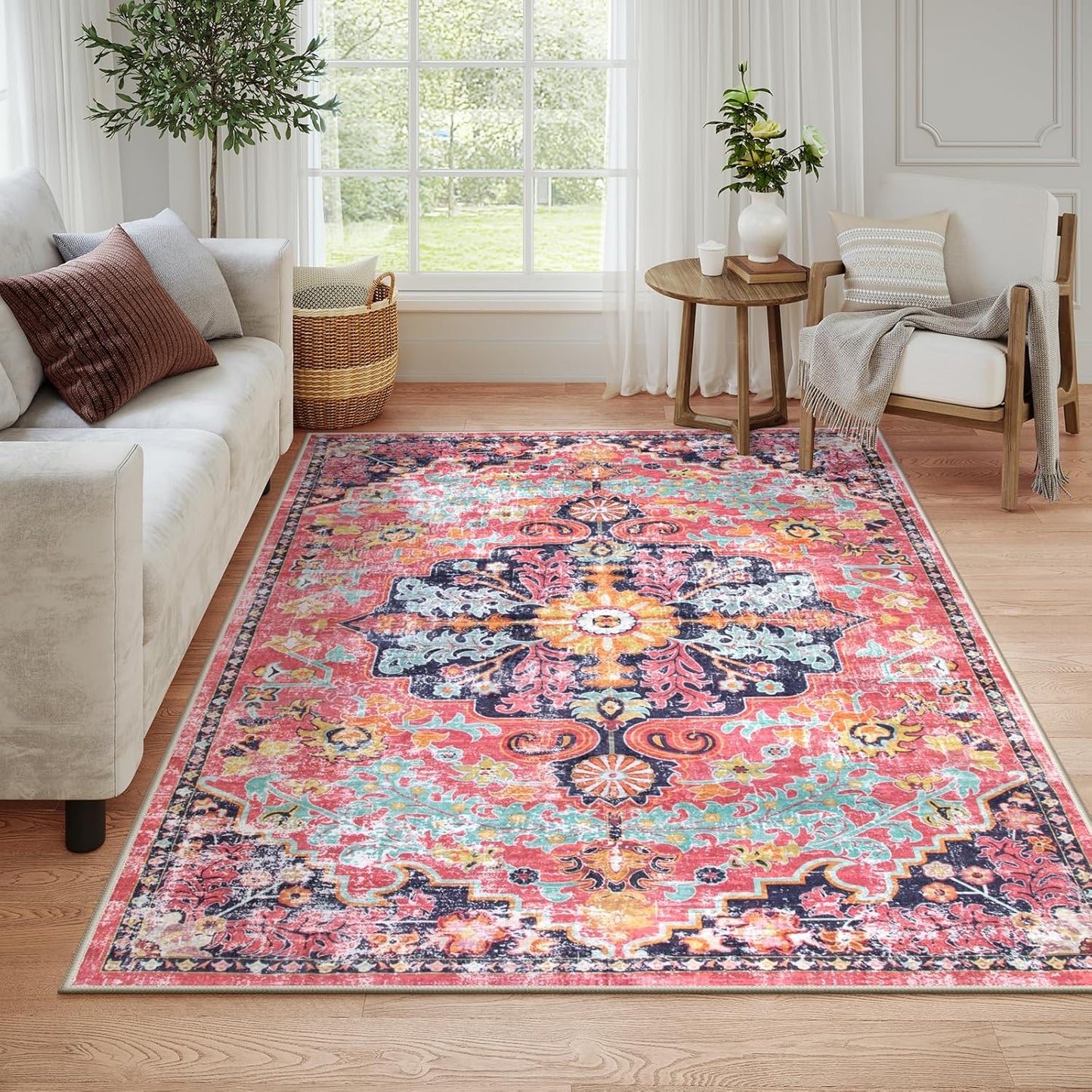 Lahome 6x9 Area Rugs for Living Room, Non Slip Bedroom Rug