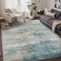 Bavni Washable Rug 6x9 - Ultra-Thin Non-Slip Abstract Area Rug