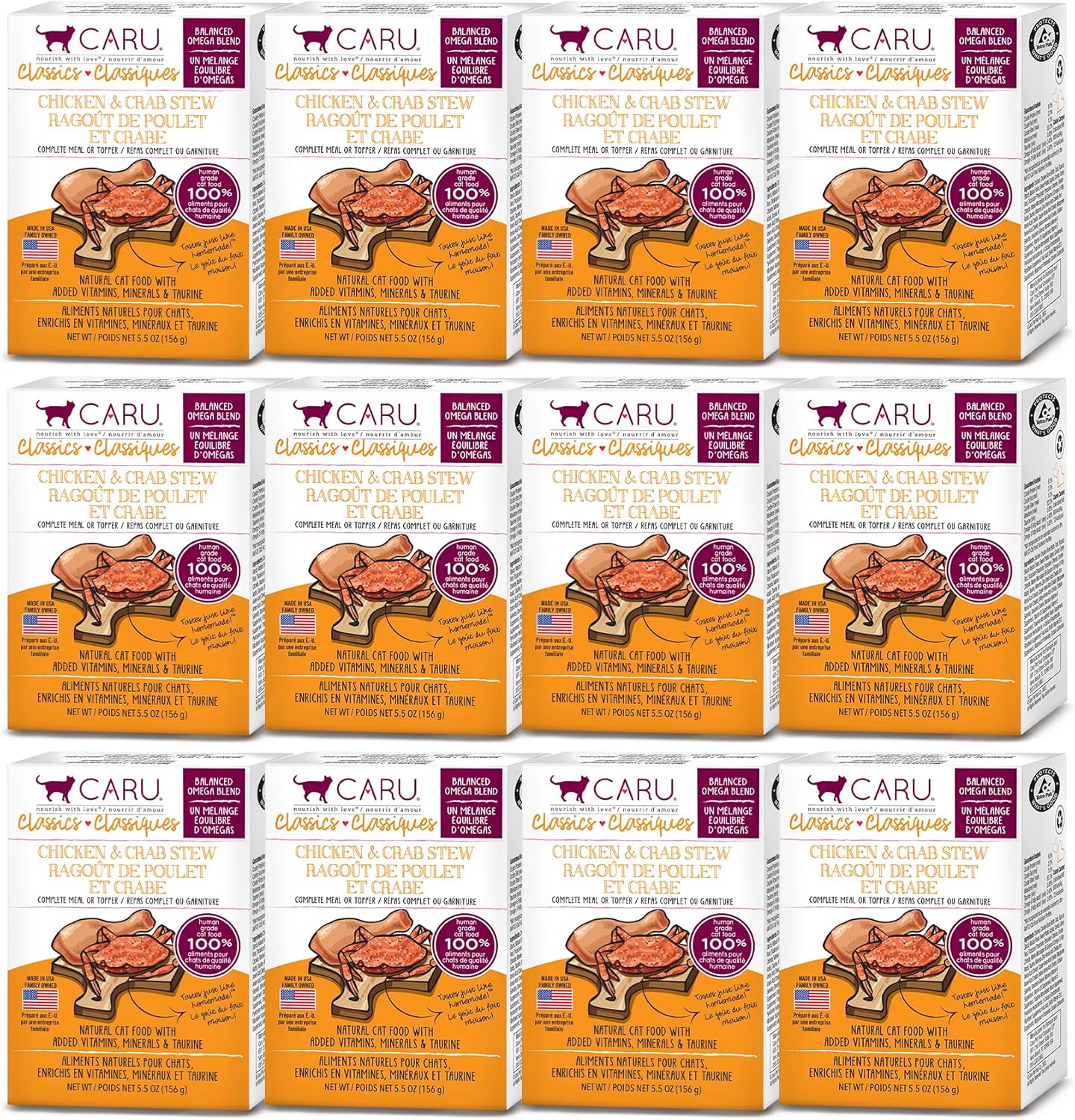 Caru Chicken & Crab Stew for Cats - Natural Cat Food Delight