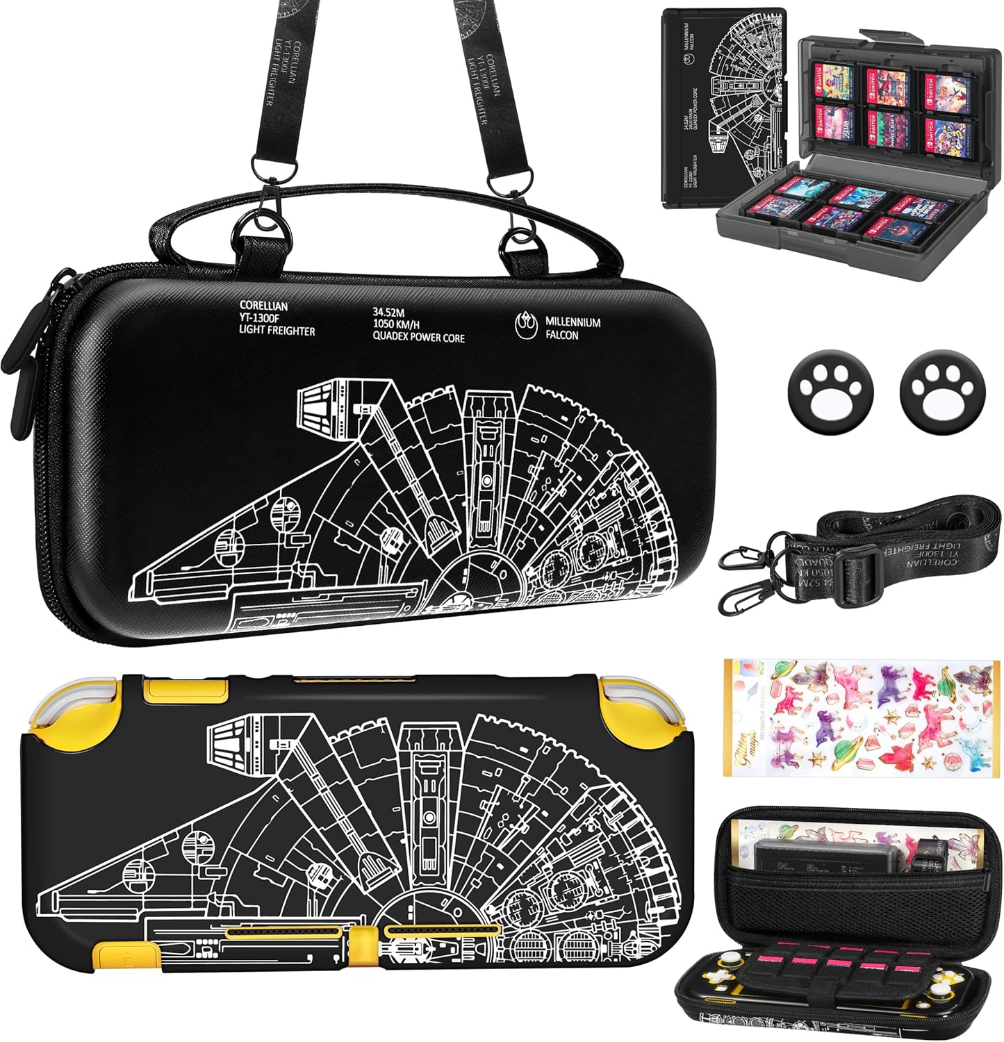 7in1 Cool Ship Switch Lite Case for Nintendo Switch Lite Travel