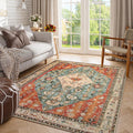 Lahome Boho Tribal 5x7 Washable Rug for Living Room and Bedroom